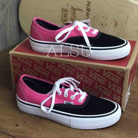 Vans Shoes - NWT VANS Authentic Pro Black Magenta W AUTHENTIC